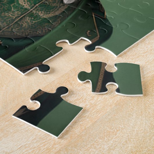 Red Fox in einem grünen St. Patrick's Day Anzug Puzzle (Seite)