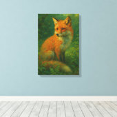 Red Fox in Forest - Naturportrait Leinwanddruck (Insitu (Holzboden))