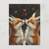 Red Fox in Liebe Postkarte (Vorderseite)