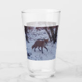 Red Fox in Snow Glas (Rückseite)