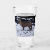 Red Fox in Snow Glas (Rückseite)