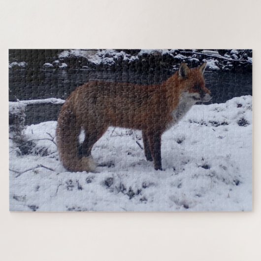 Red Fox in Snow Jigsaw Puzzle (Horizontal)