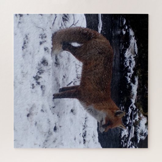 Red Fox in Snow Jigsaw Puzzle (Horizontal)
