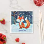 Red Fox in Snow Serviette (Beispiel)