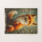Red fox in winter forest puzzle (Horizontal)