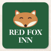 Red Fox Inn Pub benutzerdefinierte Bar Untersetzer (Vorderseite)