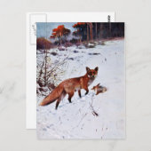 Red Fox Jagd Kunst Postkarte (Vorne/Hinten)