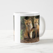 Red Fox Jungtier vor den Vulpes vulpes) Jumbo-Tasse (Vorderseite Rechts)