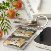 Red Fox Jungtier vor den Vulpes vulpes) Schlüsselanhänger (Vorderseite rechts)