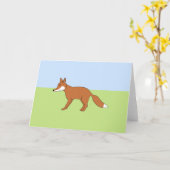 Red Fox. Karte (Gelbe Blume)