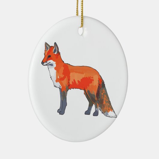 Red Fox Keramik Ornament (Rechts)