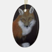 Red Fox Keramik Ornament (Links)