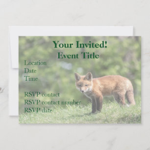 Red Fox Kit Einladung