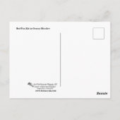 Red Fox Kit für Grasswiese Postkarte (Rückseite)