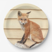 Red Fox Kit im Hudson Tal Pappteller (Vorderseite)