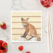 Red Fox Kit im Hudson Tal Serviette (Beispiel)