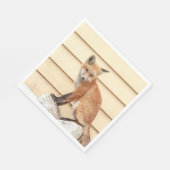 Red Fox Kit im Hudson Tal Serviette (Ecke)