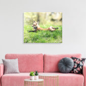 Red Fox Kit Leinwanddruck (Insitu (Wohnzimmer))