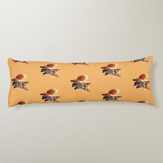 "Red Fox Kit's Antics" Seitenschläferkissen (Rückseite)