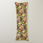 "Red Fox Kit's Antics" Seitenschläferkissen (Vorderseite Vertikal)