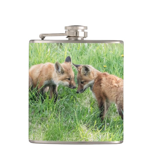 Red Fox Kits Flachmann (Vorderseite)