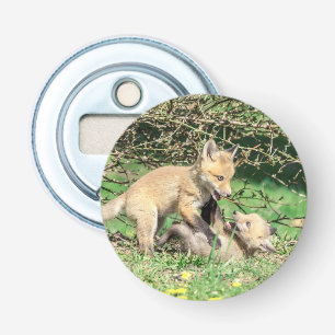 Red Fox Kits Playing Flaschenöffner