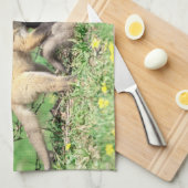 Red Fox Kits Playing Geschirrtuch (Viertel Falte)