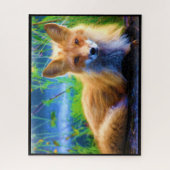 Red Fox | Landschaftliches tierisches Foto Puzzle (Vertikal)