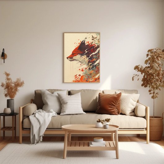 Red Fox lässt im Herbst Atemberaubendes Tier Poster