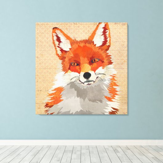 Red Fox Leinwand (Insitu (Holzboden))