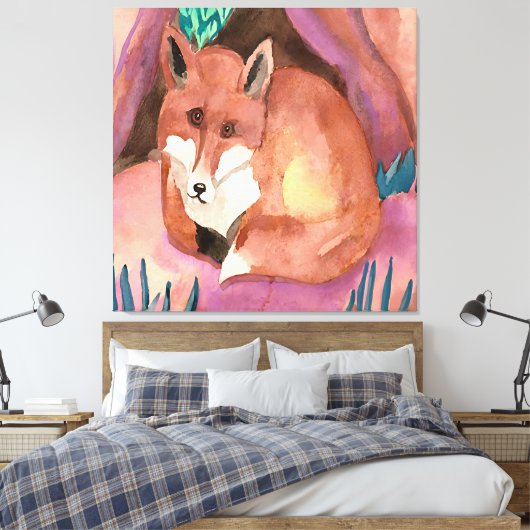 Red Fox 🦊 Leinwanddruck (Insitu (Schlafzimmer))