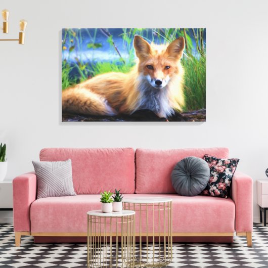 Red Fox Leinwanddruck (Insitu (Wohnzimmer))