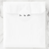 Red Fox Line Art Runder Aufkleber (Tasche)