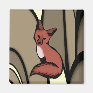 Red Fox Magnet