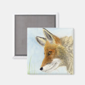 Red Fox Magnet (Vorderseite/Rückseite)