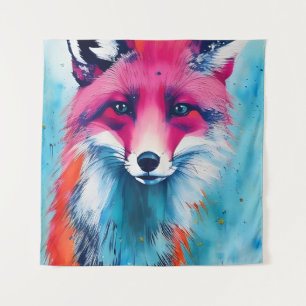 Red Fox Magnet Wandteppich