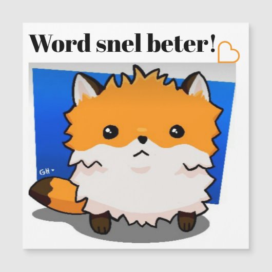 Red Fox Magneteinladung (Vorderseite)