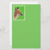 Red Fox Malerei - Original Wildlife Art Briefpapier (Vorne/Hinten)