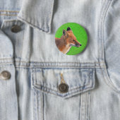 Red Fox Malerei - Original Wildlife Art Button (Beispiel)