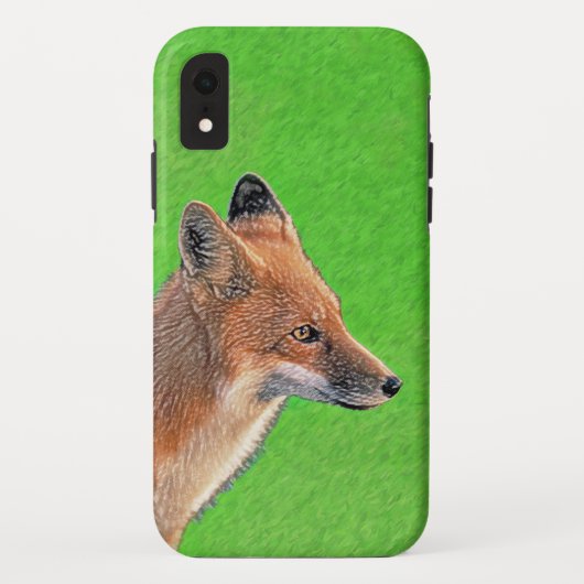 Red Fox Malerei - Original Wildlife Art Case-Mate iPhone Hülle (Rückseite)