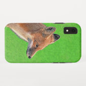 Red Fox Malerei - Original Wildlife Art Case-Mate iPhone Hülle (Rückseite (Horizontal))