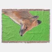 Red Fox Malerei - Original Wildlife Art Decke (Vorderseite)