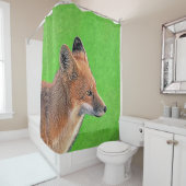 Red Fox Malerei - Original Wildlife Art Duschvorhang (Beispiel)