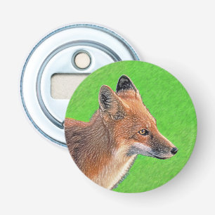 Red Fox Malerei - Original Wildlife Art Flaschenöffner