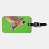 Red Fox Malerei - Original Wildlife Art Gepäckanhänger (Vorderseite horizontal)
