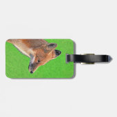 Red Fox Malerei - Original Wildlife Art Gepäckanhänger (Rückseite horizontal)