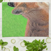 Red Fox Malerei - Original Wildlife Art Handtuch (Gefaltet)