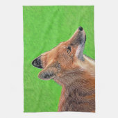 Red Fox Malerei - Original Wildlife Art Handtuch (Vertikal)