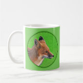 Red Fox Malerei - Original Wildlife Art Kaffeetasse (Links)
