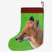 Red Fox Malerei - Original Wildlife Art Kleiner Weihnachtsstrumpf (Rückseite)